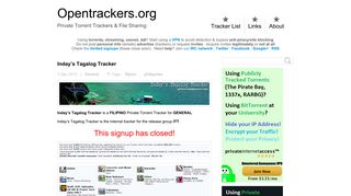 Inday's Tagalog Tracker - Private Torrent Trackers & File Sharing