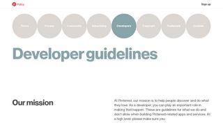 Developer guidelines | Pinterest Policy