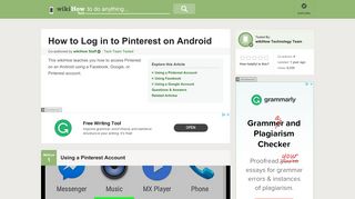 3 Ways to Log in to Pinterest on Android - wikiHow - How to do anything
