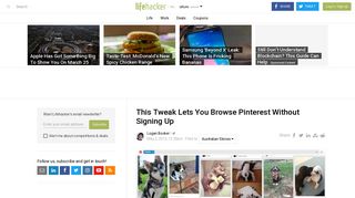 This Tweak Lets You Browse Pinterest Without ... - Lifehacker Australia