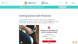 Pinterest: Creating a Pinterest Account - GCFLearnFree.org - GCFGlobal