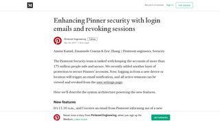 Enhancing Pinner security with login emails and revoking sessions