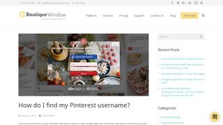 Find Your Pinterest Username | Boutique Window