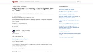 Why is Pinterest not working on my computer? How do I fix it? - Quora