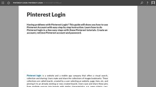 Pinterest Login - Scalar