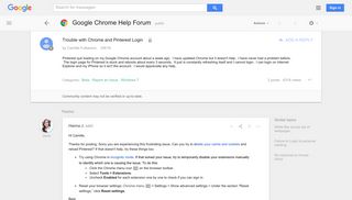 Trouble with Chrome and Pinterest Login - Google Product Forums