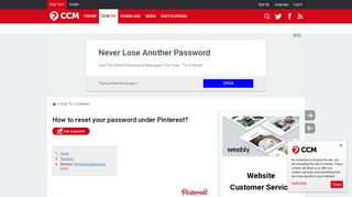 How to reset your password under Pinterest? - Ccm.net