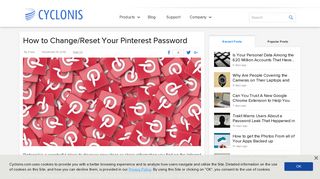 How to Change/Reset Your Pinterest Password - Cyclonis