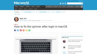 How to fix the spinner after login in macOS | Macworld
