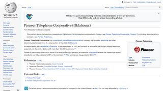 Pioneer Telephone Cooperative (Oklahoma) - Wikipedia