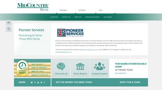 Pioneer Services, A military loan and banking Division of MidCountry ...