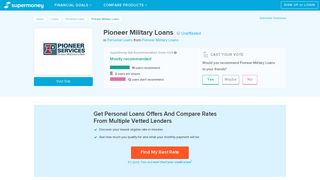 Pioneer Military Loans Reviews - Personal Loans - SuperMoney