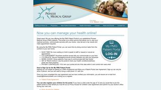 Now you can manage your health online! - Pioneer Medical Group