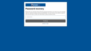 PioneerRx University - Forgot password