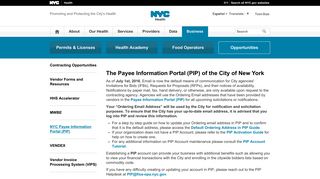 NYC Payee Information Portal (PIP) - NYC.gov