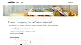 How can I change or update my Pipedrive login email? – Support Center