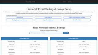 Homecall Email Settings | Homecall Webmail | homecall.co.uk Email