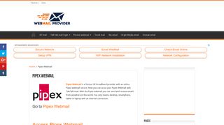 Go to Pipex webmail - Pipex webmail login & settings