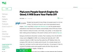 Pipl.com: People Search Engine So Good, It Will Scare Your Pants Off ...