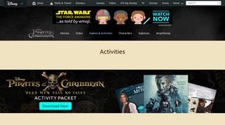 Games & Activities | Pirates of the Caribbean