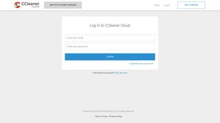 CCleaner Cloud | Login