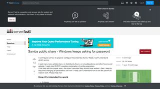 Samba public share - Windows keeps asking for password - Server Fault