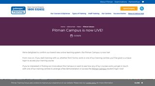 Pitman Campus is now LIVE! | Pitman Training Campus
