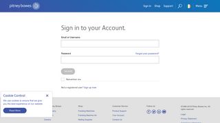 Sign in to your Account. - Pitney Bowes
