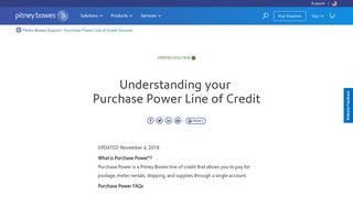 Understanding Your Purchase Power Account - Pitney Bowes
