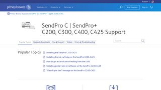 SendPro C | SendPro+ | C200, C300, C400, C425 Support