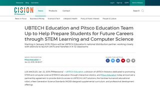 UBTECH Education and Pitsco Education Team Up to Help Prepare ...