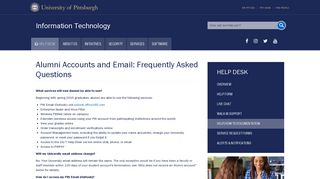 Alumni Accounts and Email: Frequently Asked ... - Technology at Pitt
