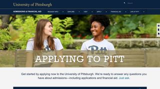 Applying to Pitt - Office of Admissions and Financial Aid | University of ...