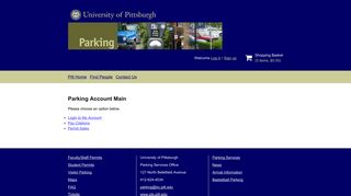 University of Pittsburgh - Parking Account Main