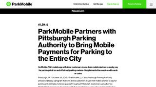 ParkMobile Partners with Pittsburgh Parking Authority to Bring Mobile ...