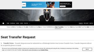 Steelers Seat Transfers | Pittsburgh Steelers - Steelers.com