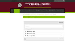 PowerSchool Log-Ins - Pittsfield Public Schools