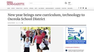 New year brings new curriculum, technology to Osceola School District