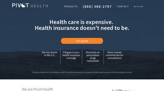 Pivot Health: Affordable Health Insurance Alternatives