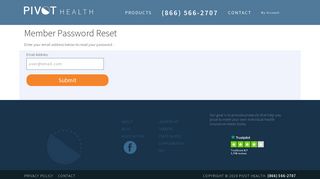 Member Password Reset - Pivot Health