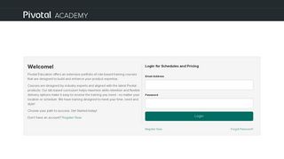Login - Pivotal Academy