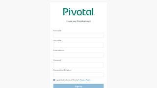 Pivotal Account - Sign In