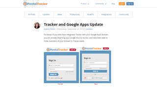 Tracker and Google Apps Update | Pivotal Tracker Blog