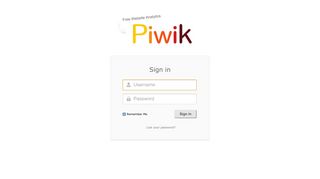 Piwik › Sign in