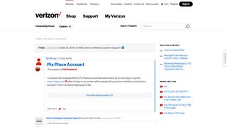 Pix Place Account | Verizon Community