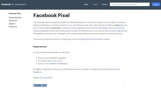 Facebook Pixel - Facebook for Developers