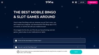 Play Mobile Bingo - Pixie Bingo