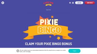 Pixie Bingo | Get a Magical £100 Bonus & 10 Free Spins - Circus Bingo