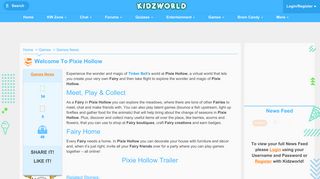 Welcome To Pixie Hollow - Kidzworld.com