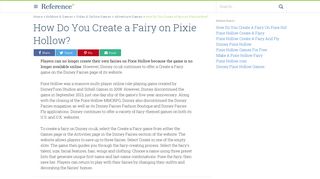 How Do You Create a Fairy on Pixie Hollow? | Reference.com